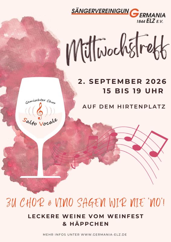 Mittwochstreff mit Salto Vocale –  Wein, Musik & gute Laune