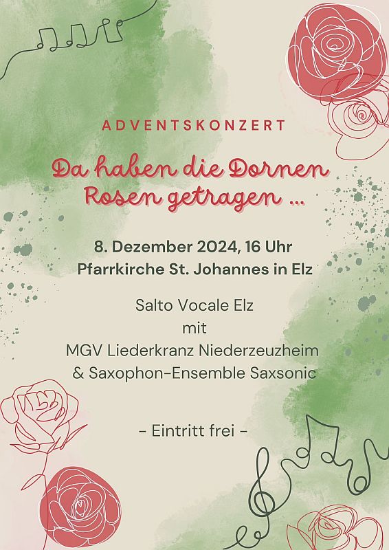 „Salto Vocale“ Elz lädt zum geistlichen Konzert im Advent 