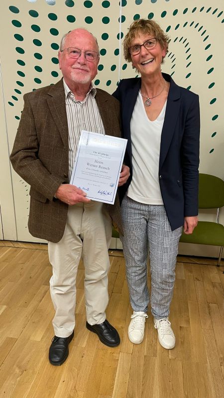 Werner Reusch (Ehrenpräsident der „Germania“) für 65 Jahre