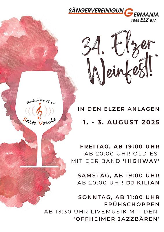 34. Weinfest der Elzer „Germania“ 2025